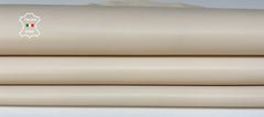 ItalianSkins ivory genuine leather skins, showcasing smooth, high-quality Italian leather with natural texture and soft finish.