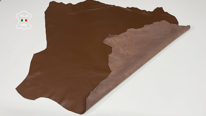 MEDIUM BROWN Italian genuine leather skins 0.5mm to 1.2 mm