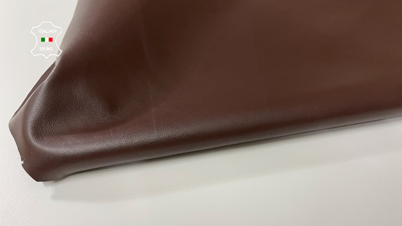MAHOGANY BROWN Italian genuine leather skins 0.5mm to 1.2 mm