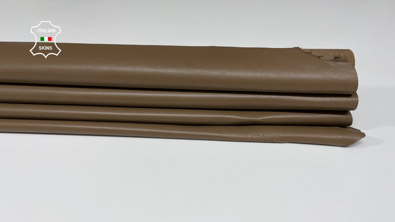 CAFFELATTE BROWN Italian genuine Lambskin Lamb Sheep leather skins hides 0.5mm to 1.2mm