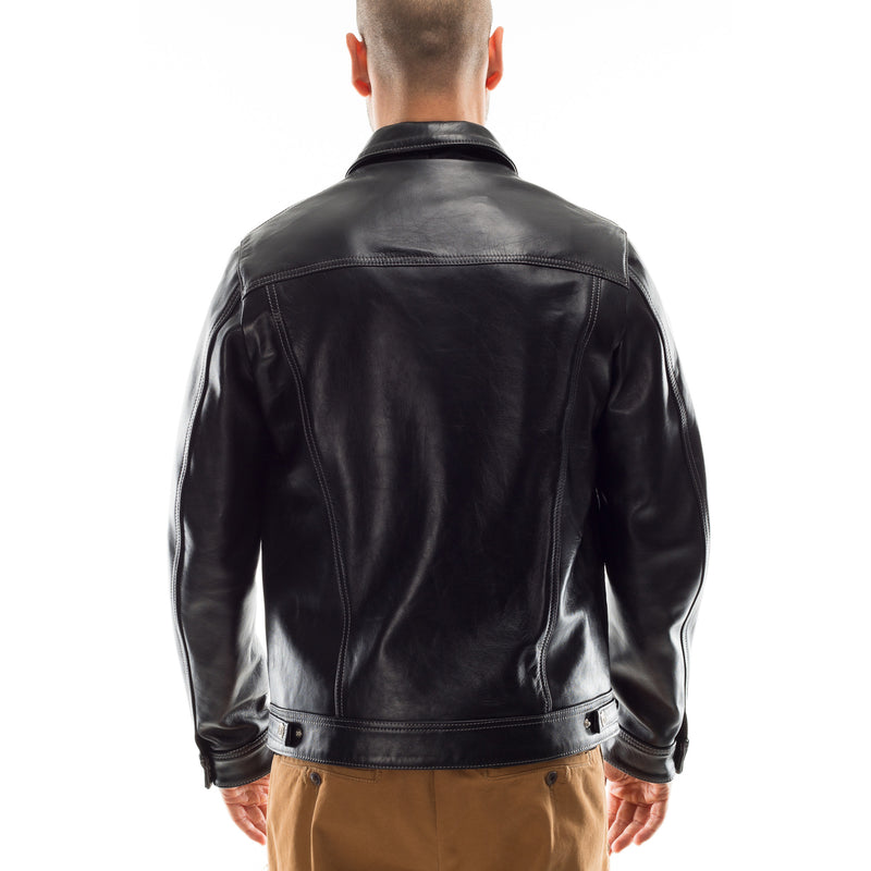 Italian handmade Men lambskin genuine leather jacket Black S to 2XL