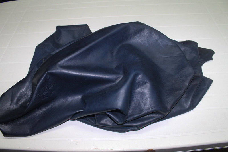 Italian Lambskin leather 12 skins hides BLUE BLACK 80-90sqf