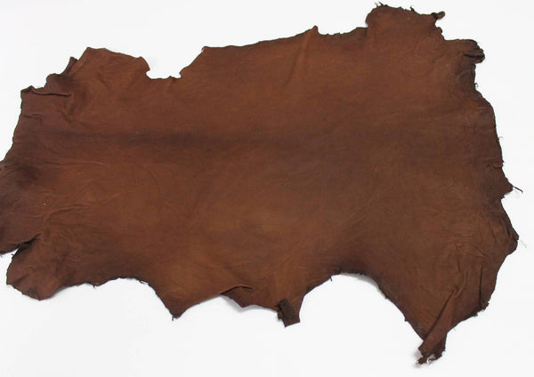 Italian lambskin leather 12 skins hides WASHED BROWN ANTIQUED vegetable tanned 80-90sqf