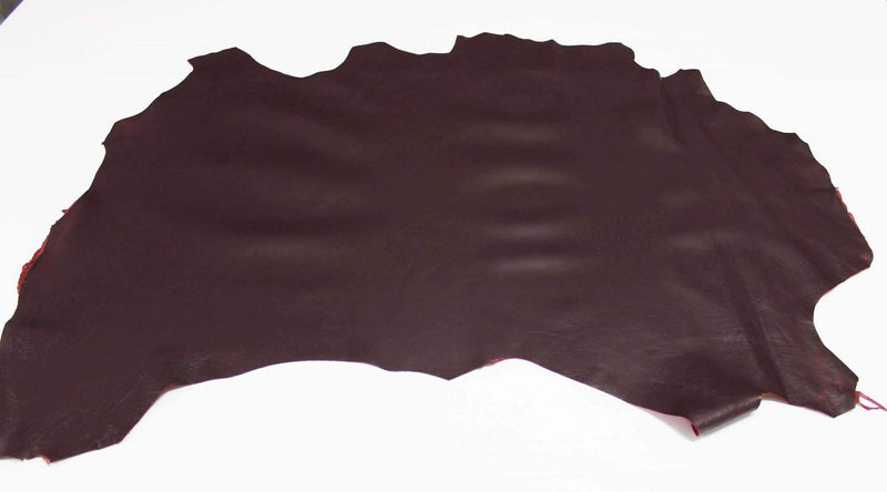 Italian soft lambskin leather 12 skins hides BURGUNDY 80-90sqf