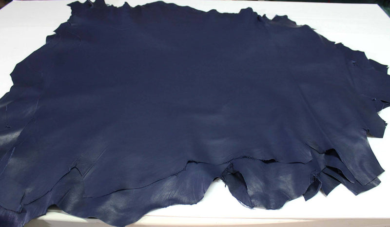 NAVY BLUE Italian soft lambskin Lamb Sheep leather 12 skins hides total 80-90sqf