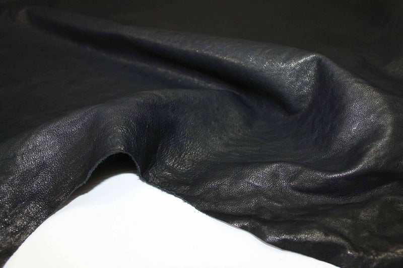 Italian lambskin Lamb Sheep leather 12 skins hides WASHED BLACK total  80-90sqf