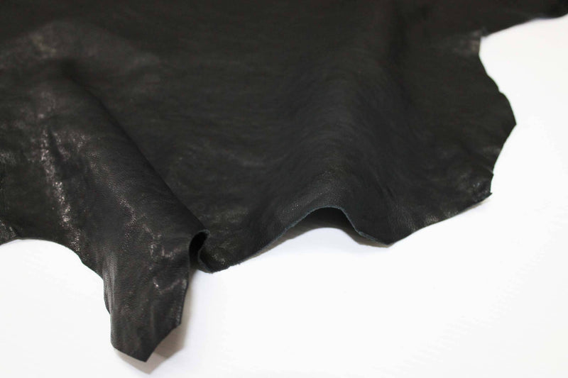 Italian lambskin Lamb Sheep leather 12 skins hides WASHED BLACK total  80-90sqf