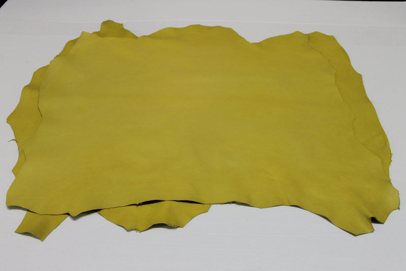 YELLOW Italian genuine Lambskin Lamb Sheep leather skins hides