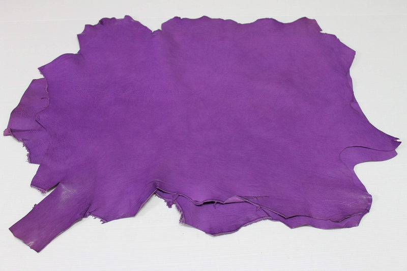 WASHED PURPLE ANTIQUED vegetable tan tanned Italian genuine Lambskin Lamb Sheep leather skins hides