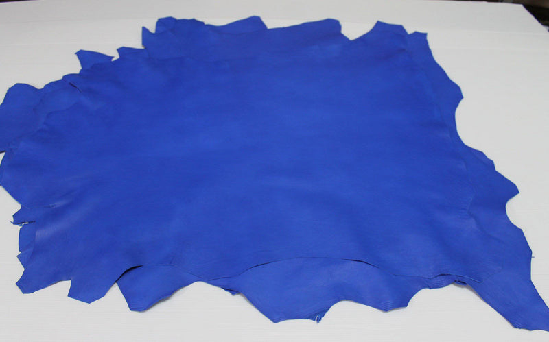 ELECTRIC BLUE smooth Italian genuine Lambskin Lamb Sheep leather skins hides 0.5mm to 1.2mm