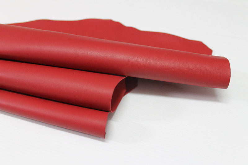 RED smooth Italian genuine Lambskin Lamb Sheep leather skins hides 0.5mm to 1.2mm