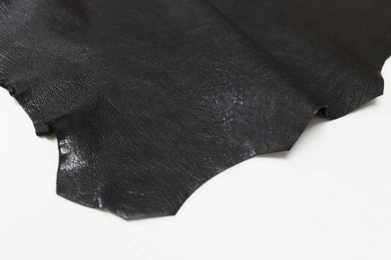 BLACK ROUGH vegetable tan Italian genuine Goatskin Goat leather skins hides 0.5mm to 1.2mm