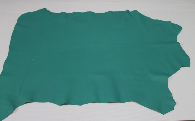 OCEAN GREEN Italian genuine Lambskin Lamb Sheep leather skins hides