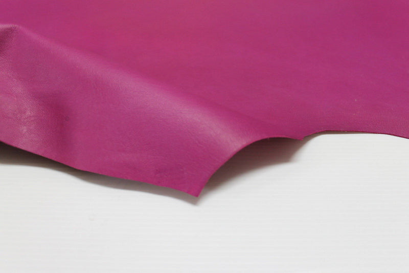 FUCHSIA MAGENTA Italian genuine Lambskin Lamb Sheep leather skins hides