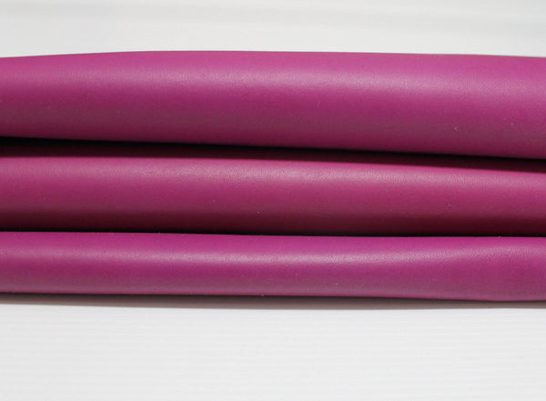 FUCHSIA MAGENTA Italian genuine Lambskin Lamb Sheep leather skins hides