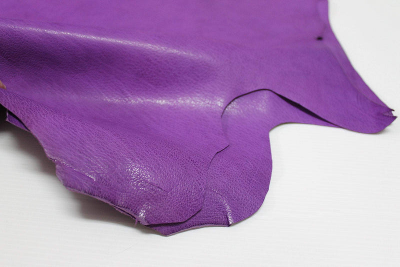 WASHED PURPLE ANTIQUED vegetable tan tanned Italian genuine Lambskin Lamb Sheep leather skins hides