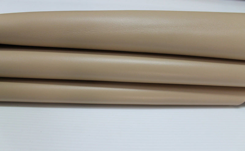 BEIGE Italian genuine Lambskin Lamb Sheep leather skins hides 0.5mm to 1.2mm