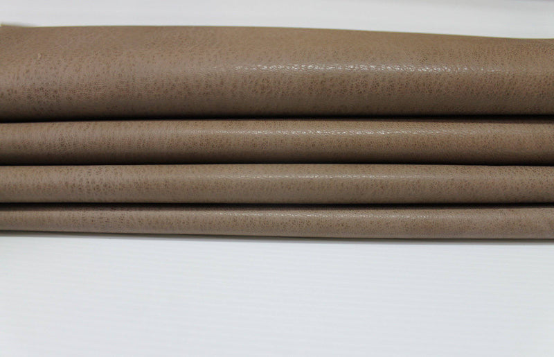 WASHED WALNUT BROWN Rustic Vegetable Italian genuine Goatskin Goat leather skins hides 0.5mm to 1.2mm