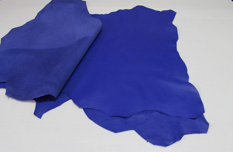 ROYAL BLUE smooth Italian genuine Lambskin Lamb Sheep leather skins hides 0.5mm to 1.2mm