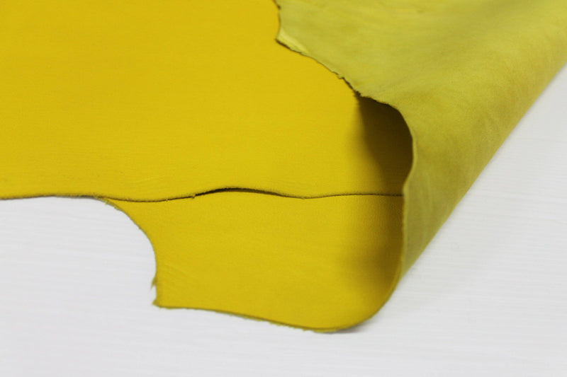 YELLOW Italian genuine Lambskin Lamb Sheep leather skins hides 0.5mm to 1.2mm