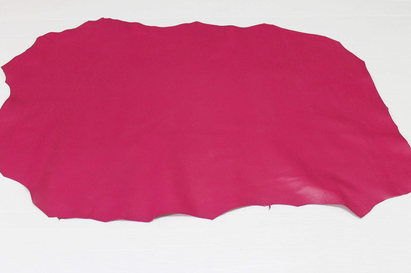 HOT PINK Fuchsia pink smooth Italian genuine Lambskin Lamb Sheep leather skins hides 0.5mm to 1.2mm