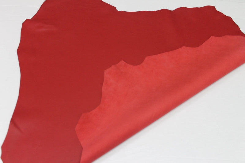 RED smooth Italian genuine Lambskin Lamb Sheep leather skins hides 0.5mm to 1.2mm