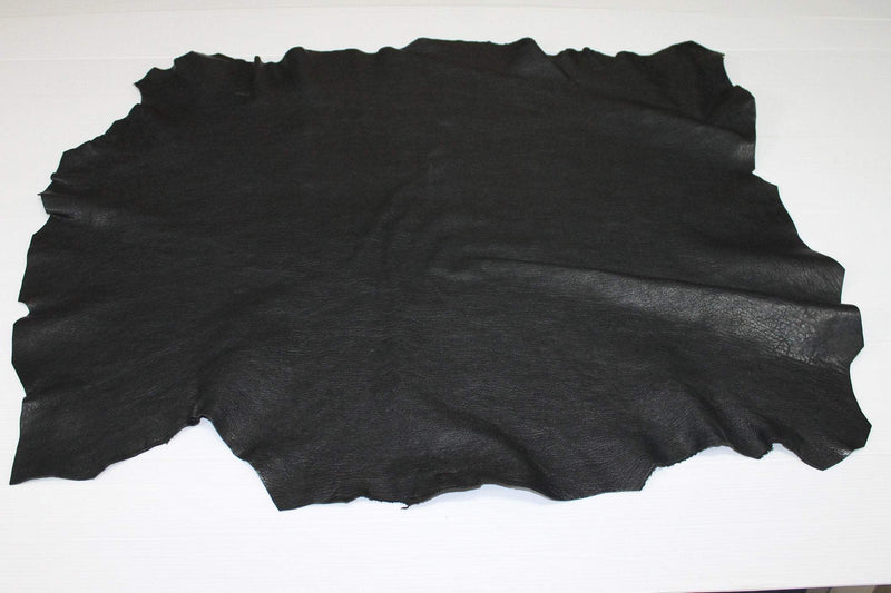 BLACK ROUGH vegetable tan Italian genuine Goatskin Goat leather skins hides 0.5mm to 1.2mm