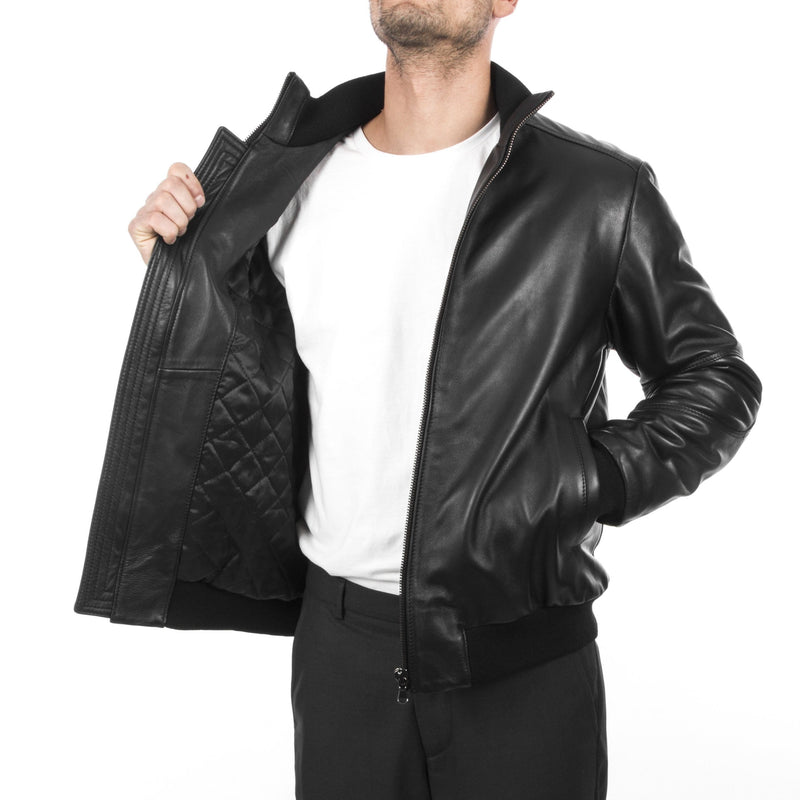 Men's Leather (Genuine) Bomber Jackets