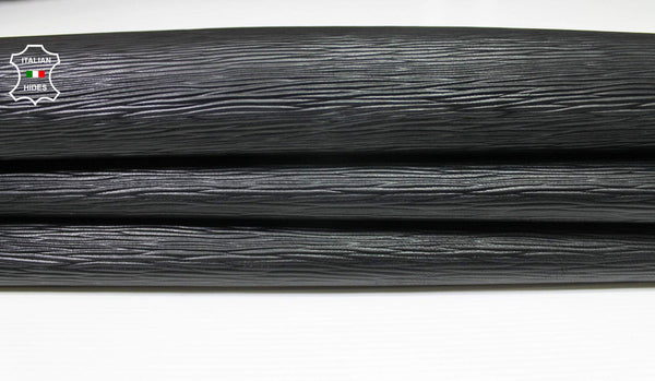 SAFFIANO BLACK Textured EPI Lv embossed Italian Goatskin Goat genuine leather 12 skins hides total 90sqf 0.9mm