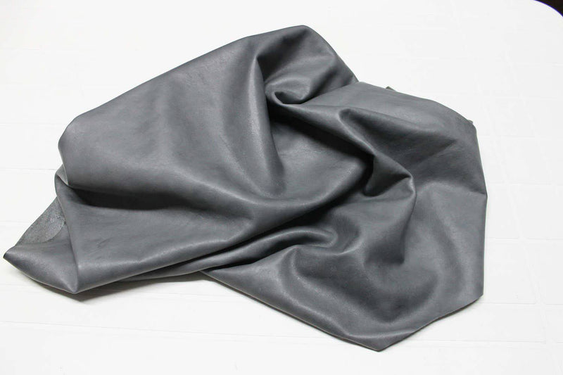 Italian Goatskin leather skins hides WASHED GREY vegetable tanned 250sqf