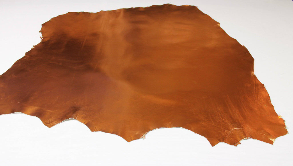 METALLIC COPPER Italian lambskin leather skins | ITALIANSKINS