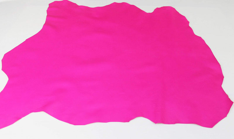 NEON PINK FLASHY smooth Italian genuine Lambskin Lamb Sheep leather skins hides 0.5mm to 1.2mm