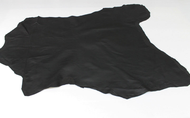 STRETCH BLACK soft Italian lambskin Lamd Sheep leather skins hides 250sqf 0.7mm