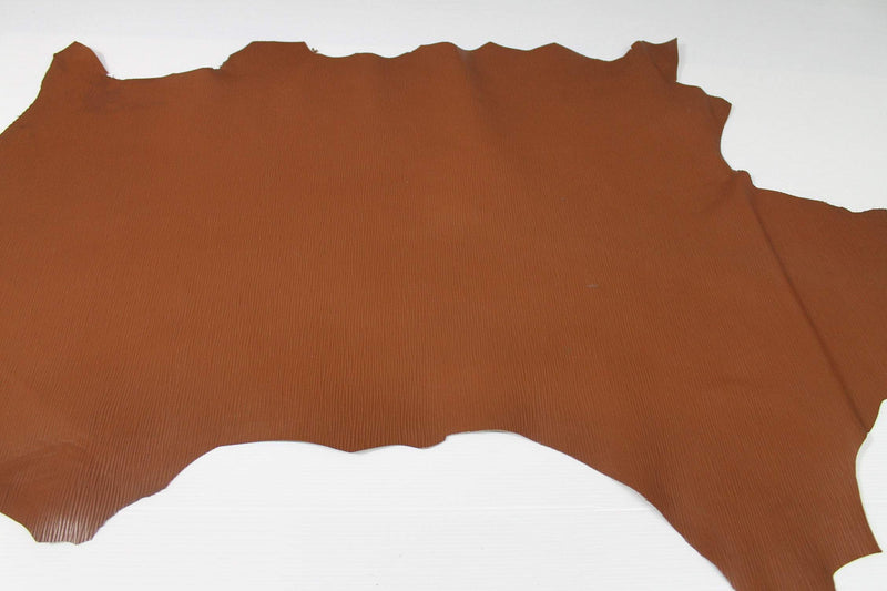 SAFFIANO BROWN Textured EPI Lv embossed Italian Goatskin Goat genuine leather 12 skins hides total 90sqf 0.9mm