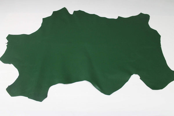 SAFFIANO GREEN Textured EPI Lv embossed Italian Goatskin Goat genuine leather 12 skins hides total 90sqf 0.9mm