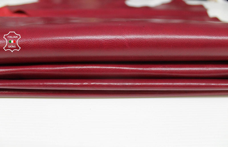 RED WINE ANTIQUED Vegetable tan Italian genuine Goatskin Goat leather skins hides 0.5mm to 1.2mm