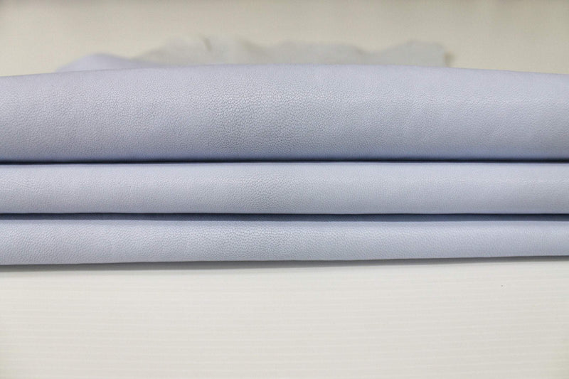 WASHED POWDER BLUE  vegetable tan Italian genuine Lambskin Lamb Sheep wholesale leather skins sewing material  high quality 0.5mm to 1.2mm