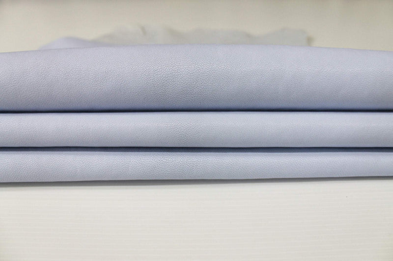 WASHED POWDER BLUE  vegetable tan Italian genuine Lambskin Lamb Sheep wholesale leather skins sewing material  high quality 0.5mm to 1.2mm