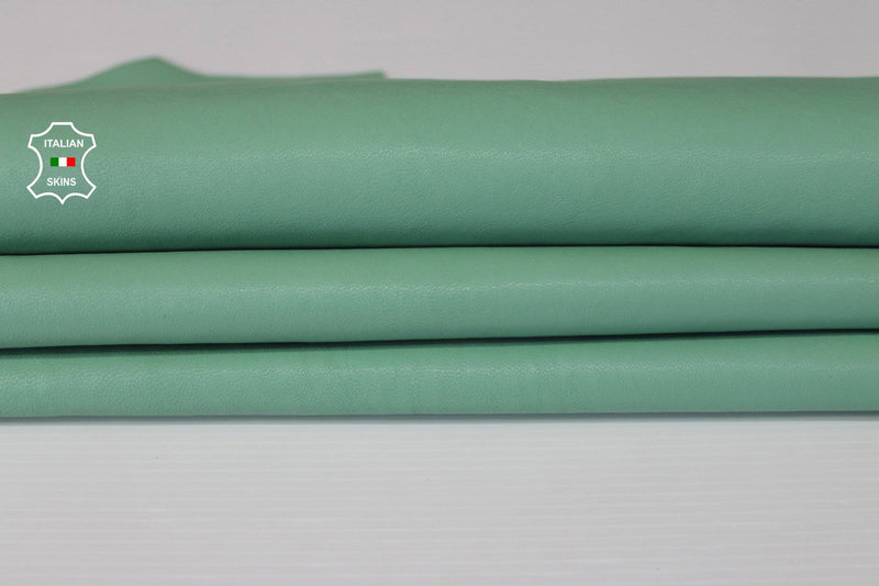 WASHED LIGHT GREEN vegetable tan Italian genuine Goatskin Goat wholesale leather skins material for sewing high quality 0.5mm to 1.2mm