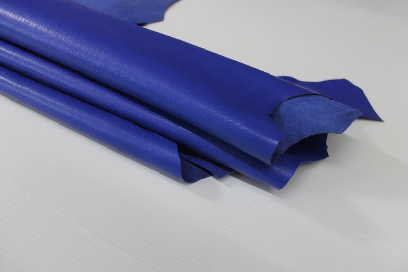 WASHED ROYAL BLUE vegetable tan Italian genuine Lambskin Lamb Sheep wholesale leather skins material for sewing high quality 0.5mm to 1.2mm