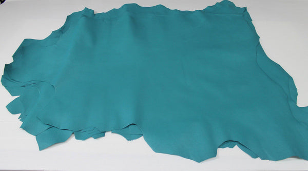 TEAL PEBBLE GRAINY grain turquoise light teal blue textured Italian genuine Goatskin Goat Leather skins hides 0.5mm to 1.2mm