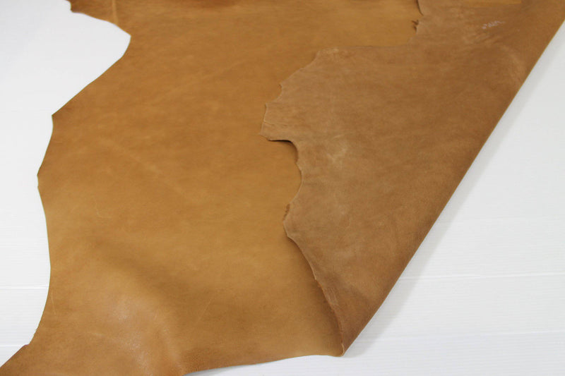 NATURAL TAN Italian Goatskin leather 12 skins hides  vegetable tanned 80-90sqf 1.0mm