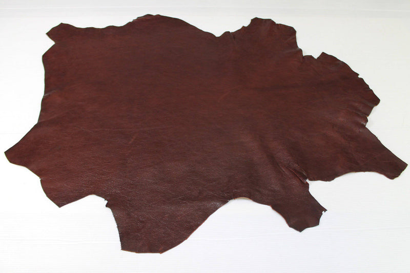 BROWN rough shiny vegetable tan Italian Goatskin Goat wholesale leather skins 0.5mm to 1.2 mm