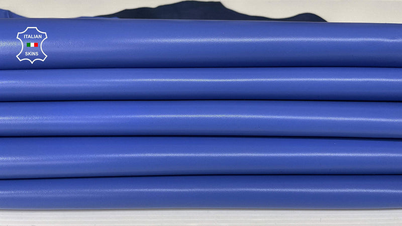 AZURE BLUE smooth Italian lambskin lamb sheep wholesale leather skins 0.5mm to 1.2 mm