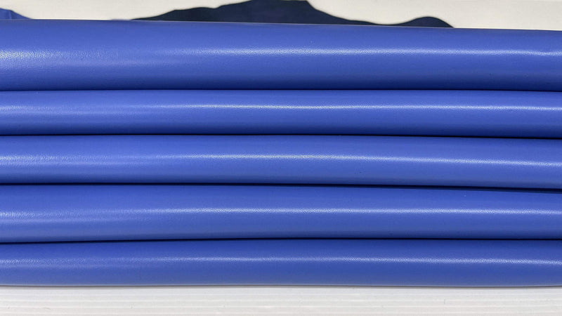 AZURE BLUE smooth Italian lambskin lamb sheep wholesale leather skins 0.5mm to 1.2 mm