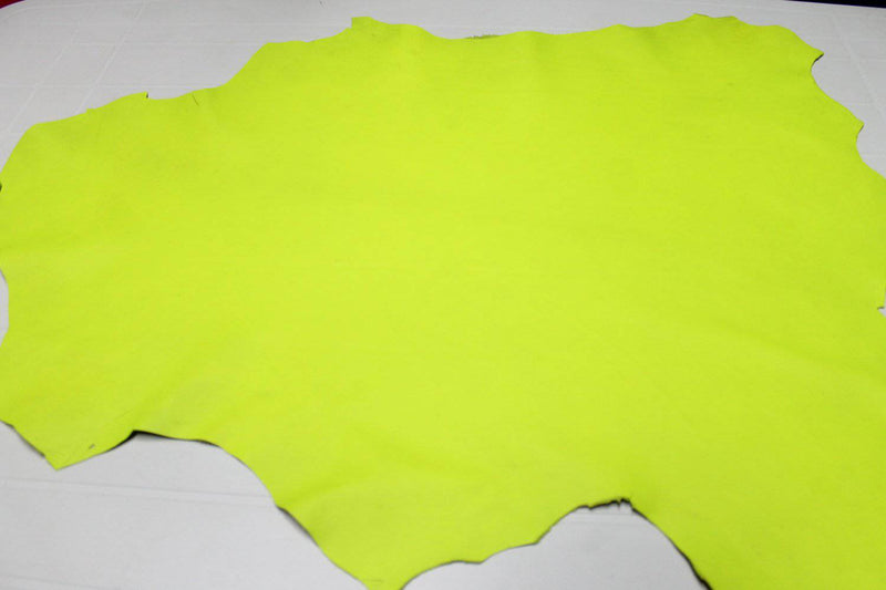 FLASHY NEON YELLOW Italian Goatskin leather skins hides  250sqf