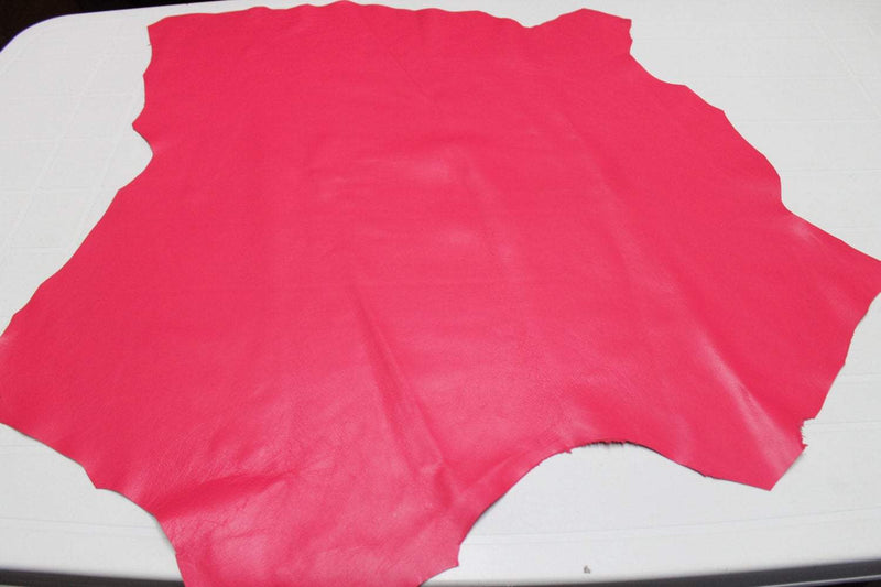 Italian lambskin leather 12 skins hides FLASHY HOT PINK 80-90sqf